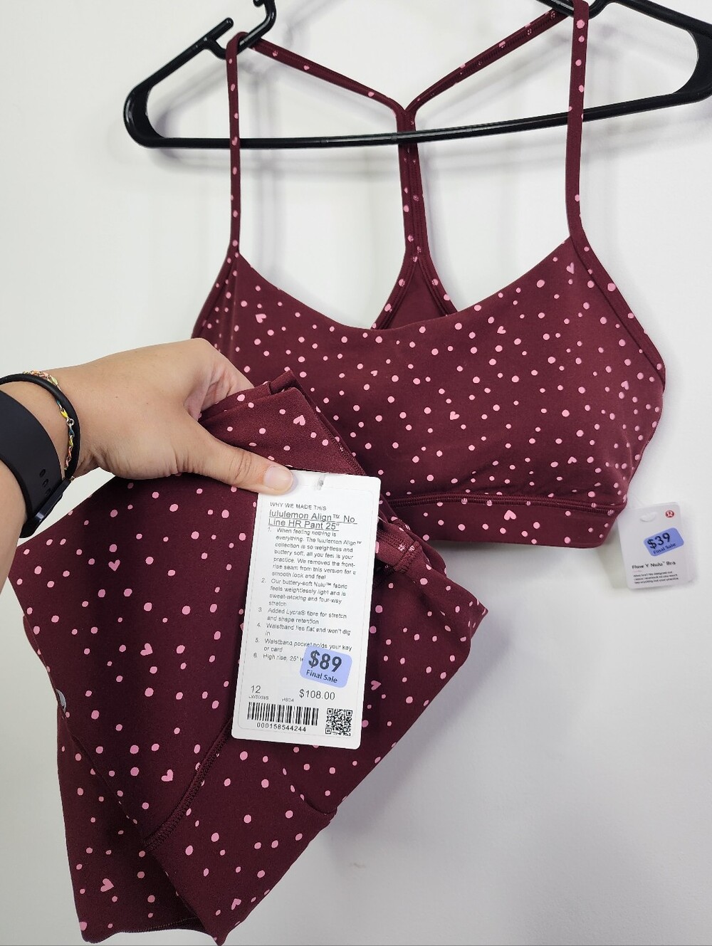 Heart Scatter Polka Dot Align/Flow Set, Size 12